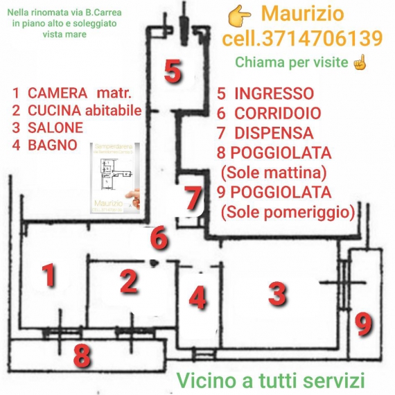 Foto 2 Appartamento in Vendita in VIa Carrea 5 - Genova (GE)